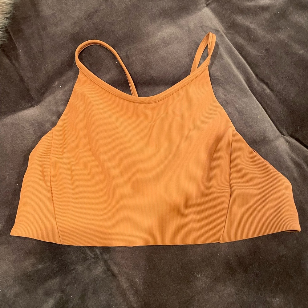 Like new Lululemon burnt orange high neck sports bra